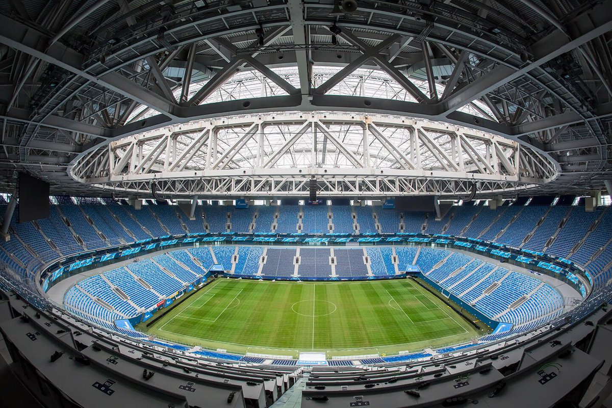 Euro_2020A's tweet photo. 10. غازبرم ستاديوم | سانت بطرسبرج 🇷🇺 
61,000 مقعد

المباريات : 
1. 🇷🇺 روسيا 🆚 بلجيكا 🇧🇪 
2. 🇵🇱 بولندا 🆚 سلوفاكيا 🇸🇰 
3. 🇷🇺 روسيا 🆚 فنلندا 🇫🇮 
4. 🇸🇰 سلوفاكيا 🆚 السويد 🇸🇪 
5. 🇧🇪 بلجيكا 🆚 فنلندا 🇫🇮 
6. 🇸🇪 السويد 🆚 بولندا 🇵🇱 
7. ربع النهائي W41 🆚 W42 https://t.co/D10PREw41I