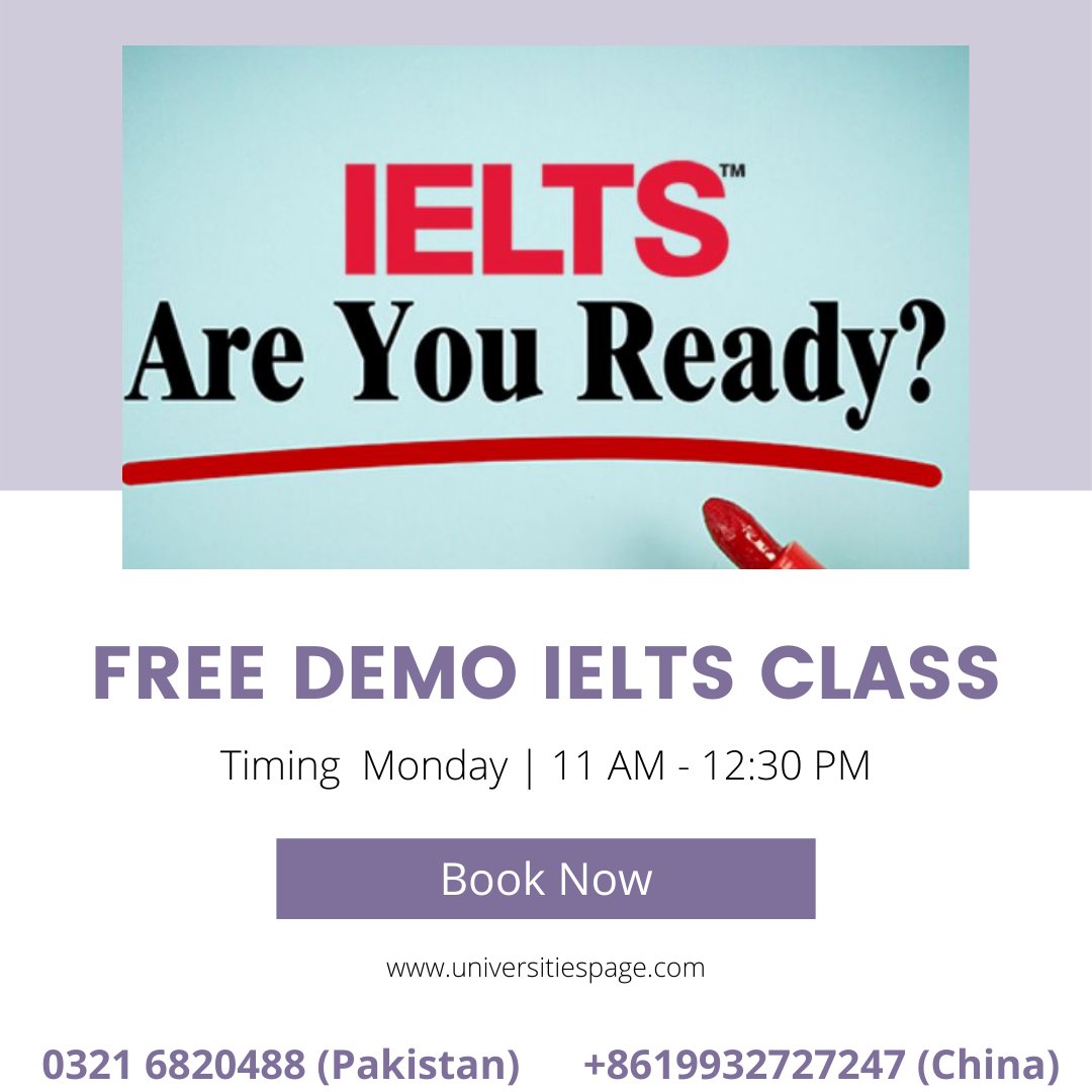 UniversitiesPa1's tweet photo. FREE IELTS DEMO CLASS
Get register yourself for a demo class.
Phone/'Whatsapp: 0321 6820488

#IELTS #ieltsvocabulary #studyinuk #englishcountryside #English #visaconsultants #ieltswriting #ieltsexam #ieltspreparation #ieltsspeaking #englishgrammar #englishonline https://t.co/pwF9VyMVwM