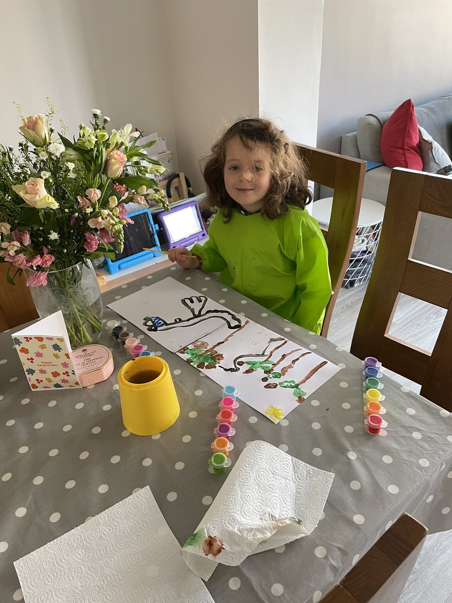 hector_becky's tweet photo. @HCS_Reception when #alphabetweekends is #Dd then it has to be a Dinosaur weekend for E! Starting with painting a scene from Dinosaur train, making dinosaur sticker scenes in her Dinosaur bedroom and finishing the weekend off making diary free dinosaur biscuits 🦖🦕 https://t.co/GVNHFoKCM4