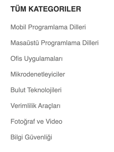 AkinOzcan85's tweet image. Birkaç ay önce fotoğraf, video, web tasarım, programlama, dijital pazarlama ve bunlar dışında birçok alanda ücretsiz eğitimlerin olduğu bir link paylaşmıştım. Tekrar paylaşayım. Tüm kategorileri görsellerde görebilirsiniz.
Link: bilgeis.net/tr/courses/cat…