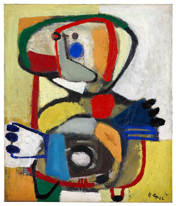 ‘If I paint like a barbarian, it’s because we live in a barbarous age.’ - Karel Appel Appel, Deux Figures, 1965 - Joost Evers © | Child IV, 1951