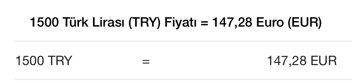 Fransada yasarken harcligim 500€ du turkiyeye temelli donus yaptim simdi babam 1500 tl veriyo cok sevinmistim oha falan... taki: