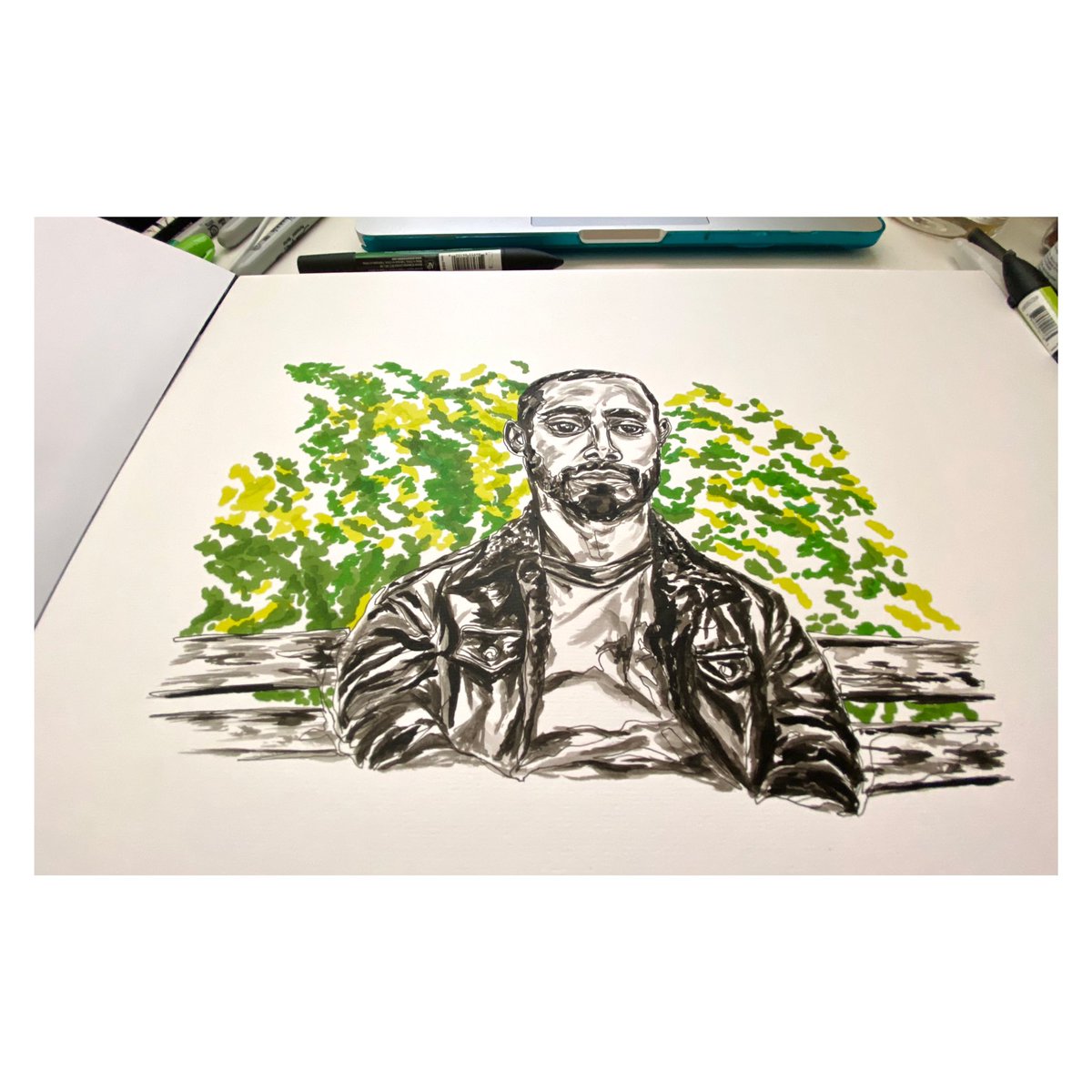 This week I watched <a href="/SoundOfMetalUK/">Sound of Metal</a> What an incredibly beautiful and thought provoking film. I spent some of this week creating an illustration of <a href="/rizwanahmed/">Riz Ahmed</a> from one of the scenes in the film. 
#oscars #sarahhawkinsillustrator #soundofmetal #AcademyAwards