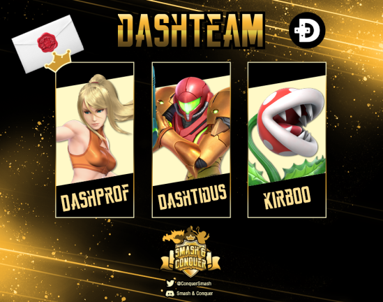 ConquerSmash's tweet photo. Au terme de ce tournoi c'est la @dashteam_tweet qui remporte cette première édition !

Merci au 43 Line up pour leur run et leur participation !

Merci encore à @Dex_SSBU @Browkoo et @Mickjeagle pour leur cast tout au long de cette journée ! https://t.co/SEuN2tLgCX