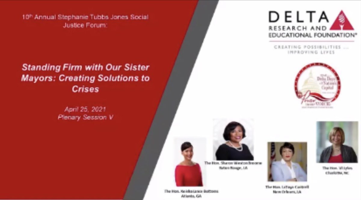 Holly_Lawson713's tweet photo. The 10th Annual Stephanie Tubbs Jones Social Justice Institute Forum. #DREF #DDNC2021 #PowerInOurVoice #GettingIntoGoodTrouble #DST1913 https://t.co/Ke49lsAZVy