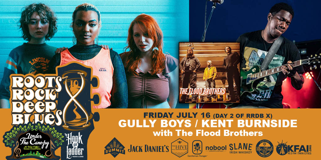 TICKETS ON-SALE NOW
<a href="/gullyboysband/">💚 GULLY BOYS 💚</a> / <a href="/KentBurnside/">Kent Burnside</a> with <a href="/Flood_brothers/">The Flood Brothers</a> on Fri, 7/16 #UnderTHeCanopy <a href="/TheHookMpls/">The Hook Theater</a> #RRDBFest10
--
BUY TIX (pods) -> …gullyboys-kentburnside.eventbrite.com
--
#Minneapolis #Minnesota #concerts #concertseries #Festival #MusicFestival #outdoormusic #summerconcerts