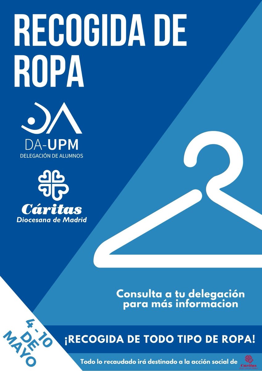 🌟 Aprovechad mañana para traer la 👕👖👗 que ya no necesitéis a Delegación! Iniciativa de  <a href="/CaritasMadrid/">Cáritas Madrid</a> ❤️
