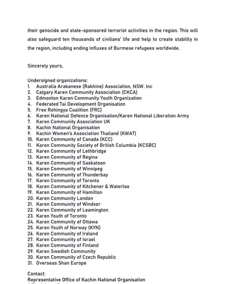 FYI We sent a letter to UK Goverment to include Burma Armed forces in the proscribed international terrorist groups list on 13th July 2020 before the coup <a href="/BorisJohnson/">Boris Johnson</a> <a href="/DominicRaab/">Dominic Raab</a> <a href="/ukinmyanmar/">UK in Myanmar 🇬🇧</a> #WhatsHappeningInMyanmar