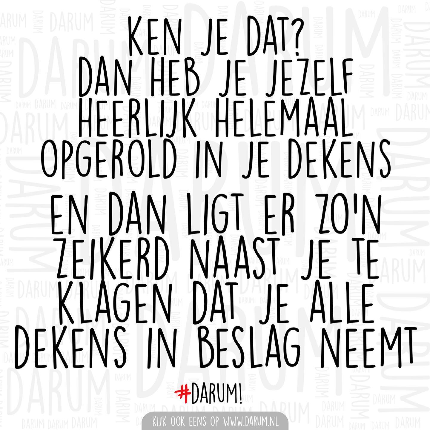 DARUM! on "Vreselijk zeur naast je... #darum #dekbed #zeur https://t.co/P0Pbjb01qr" / Twitter