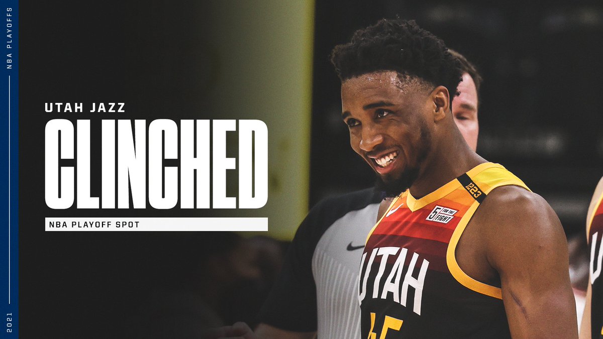 SportsCenter's tweet image. The Jazz are the first team to clinch a spot in the NBA playoffs this year 👏