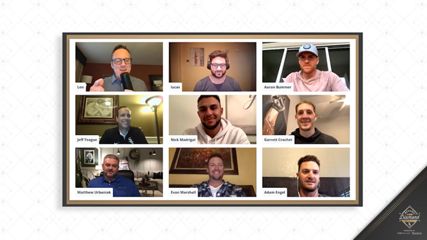soxcharities's tweet photo. Check out #BTDatHome as @LenKasper plays Sox Showdown game show host. Watch as some of your favorite @whitesox players test their worldly knowledge, show off some interesting art work and excel (or not) at trivia π Who will be crowned the winner?
π https://t.co/1lveQjVlyi https://t.co/dlZJqKnqmQ