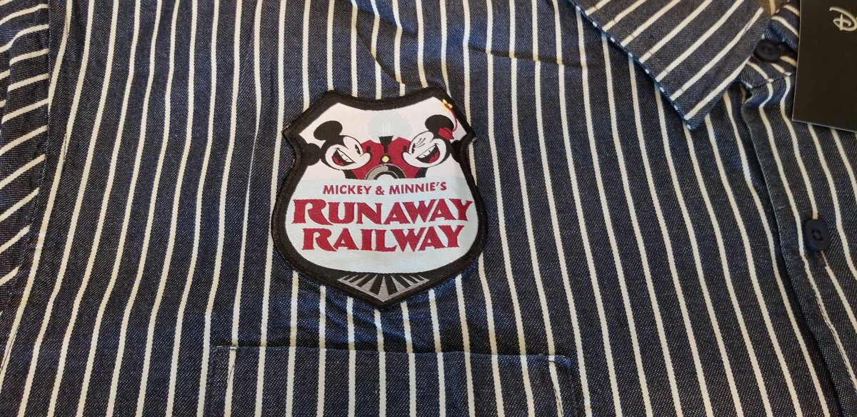 Disneyfan9523's tweet photo. Guess What Came In The Mail Today From BoxLunch! It's A Mickey And Minnie's Runaway Railway Train Conductor Shirt! #BoxLunch #WaltDisneyWorld #DisneyWorld50 #MickeyAndMinniesRunawayRailway #MouseRulesApply #MickeyMouse #MinnieMouse #D23 #WaltDisney #Disneyland #Disney https://t.co/tZTzHN9Q5G
