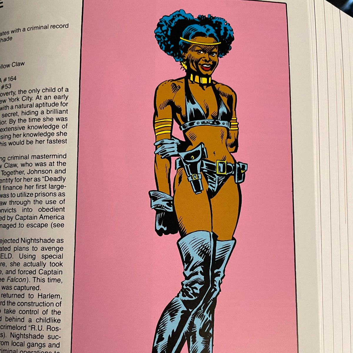 Obsessed with all the Drag Looks in the Deluxe Handbook to the Marvel Universe cc:  @CerebroCast