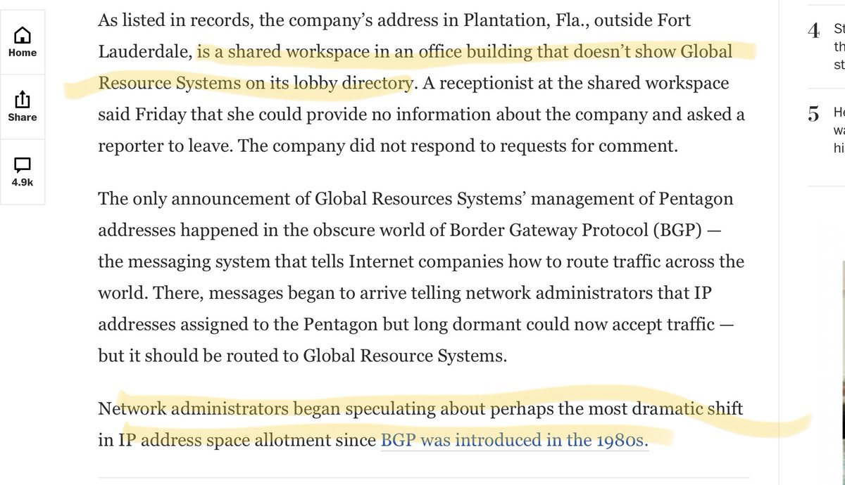 I seriously cannot believe what I have read. They gave 6% of the internet to a company in a shared office space?