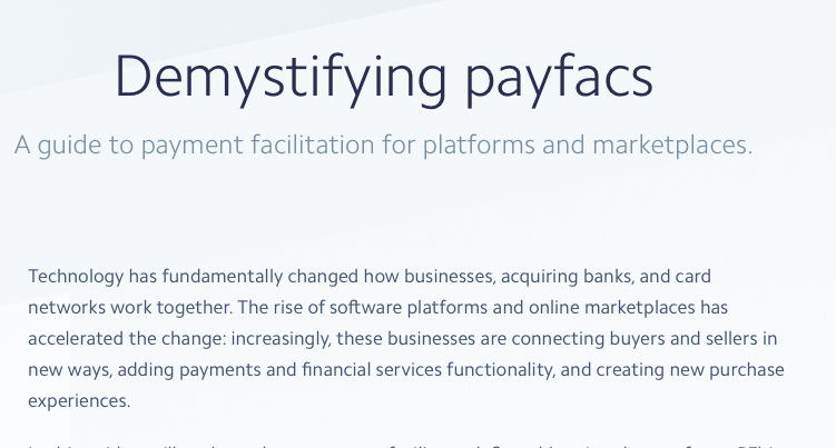 7/ Interestingly, companies like Stripe throw the term PayFac around quite a bit in formal marketing. But they may be steering into IP trouble from others.
