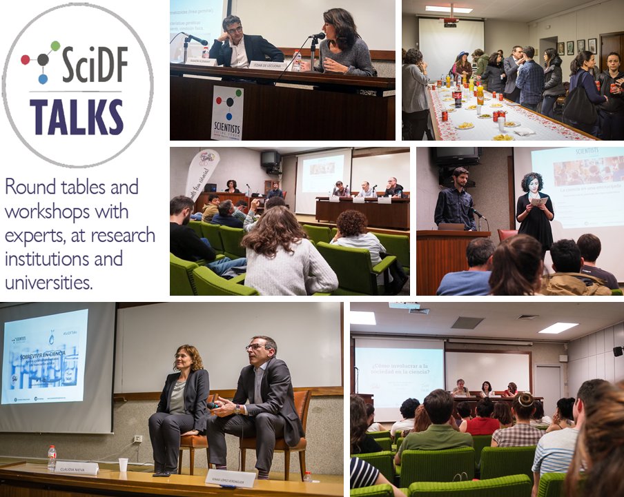 Those pictures 📸give a brief summary of all the different activities we have been doing in the years I have been active, and obviously far more continued to be done later, shared by other members under #SciDFStories.