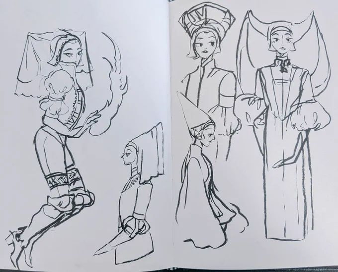 More sketchbook! Some mages ✨ 