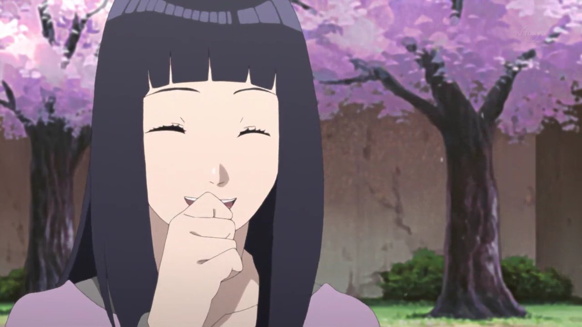 Hinata Hyūga sorrindo de olhos fechados- uma thread curta, mas muito import...