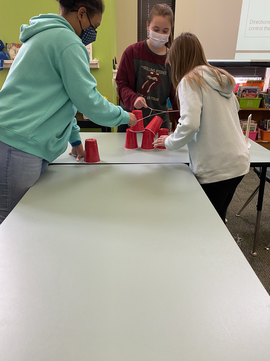 JBLittleLibrary's tweet image. Cup stacking challenges #donttouchthecup plus our author read aloud with @Bartography last week and this week. Great things are happening in our Little Library.
