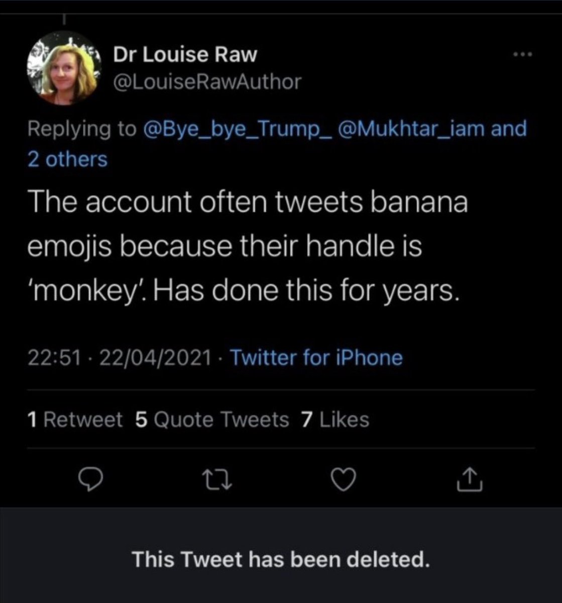 4:‘was trying to be even handed-perhaps foolishly, when feelings are running so high’ (her words) by posting the following now deleted tweet: