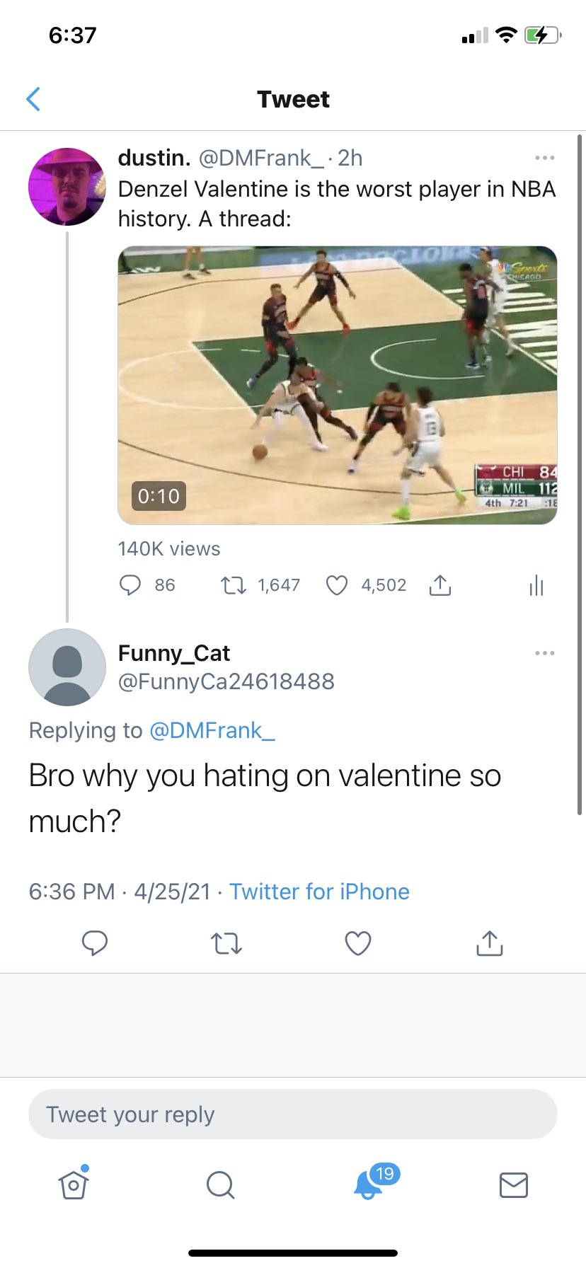 Dustin On Twitter Denzel Valentine Is The Worst Player In Nba History A Thread Https T Co Ozdc9rwvc5 Twitter