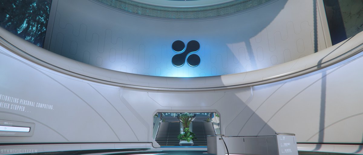 JoshVanZuylen's tweet image. Factory Line - Main entrance featuring lines on the walls that point through glass to the store below.  - Made for @RobertsSpaceInd 

More Work: artstation.com/artwork/eaoAwb

#StarCitizen #FactoryLine #art #3D #3Dart #3Dartist #Artist #3dmodeling #design #scifi #environmentart