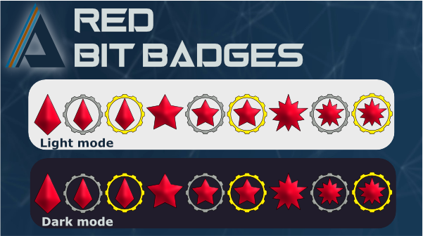audrieu's tweet photo. It appears our tweet for yesterday never went out so here it is! Our Red Bit Badges (#3 in the series) is now up in discord All of these are available in discord https://t.co/1H7nwU9D5j. If you join up read the welcome channel information to complete your access. https://t.co/y09s4GInhz
