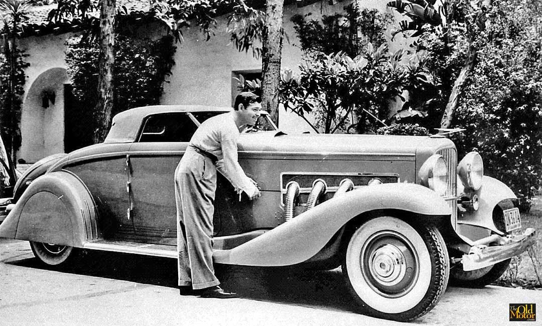 Nothing said "made it, Ma" in Tinseltown like your own custom tailored Duesy, a luxury that only the top box office stars could afford. Cooper had several, as did Clark Gable - here with his 1935 Duesenberg JN.
