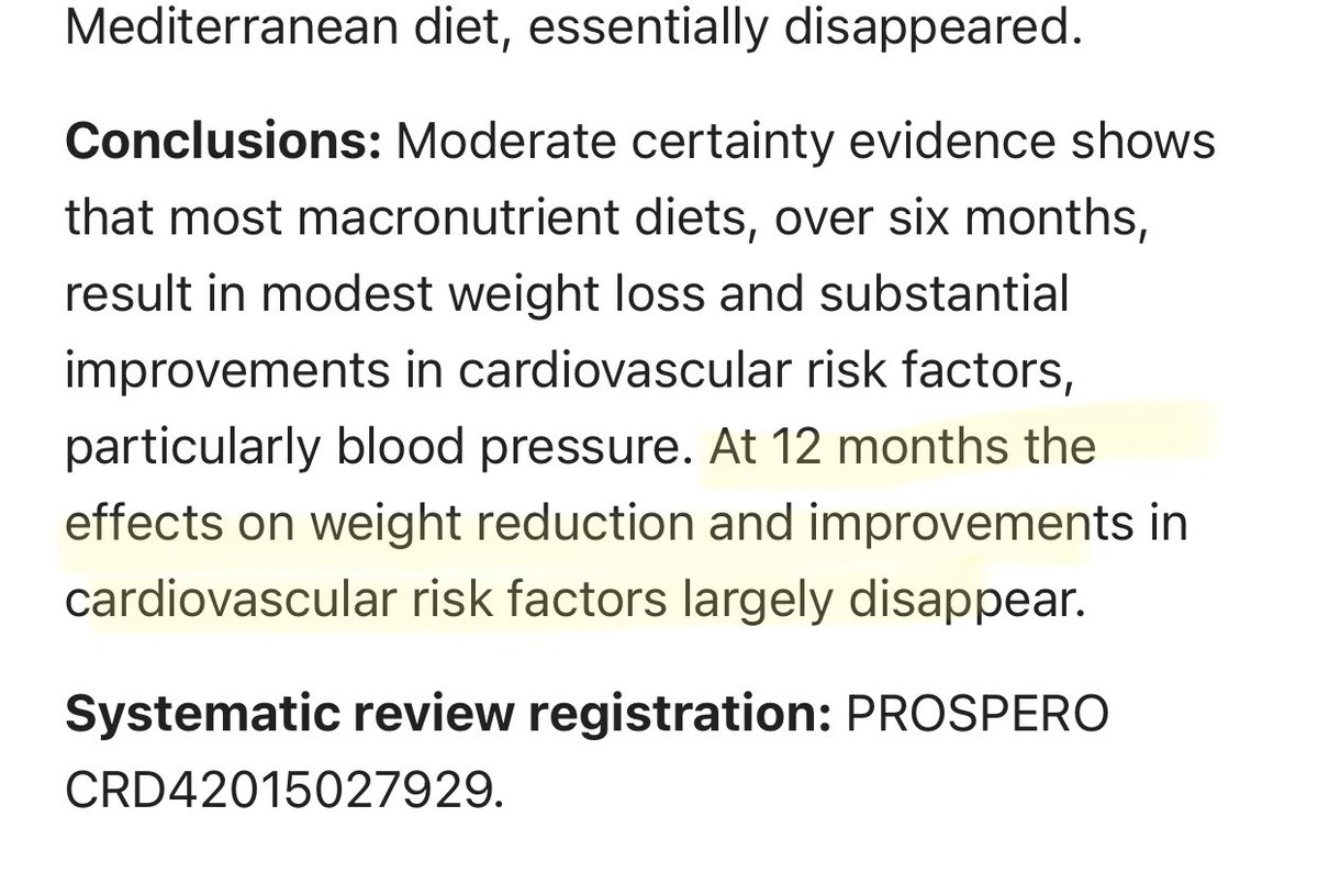 LOL and I did read the literature. Here’s a BMJ study that looked at 14 of most popular diet fads, and they, shockingly didn’t work. This is not a thread on medical advice. It’s a thread on not being pricks to our patients. Link:  https://pubmed.ncbi.nlm.nih.gov/32759278/ 