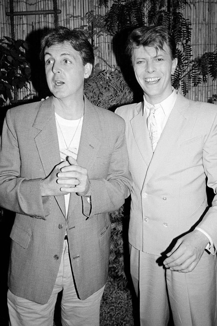Paul McCartney and David Bowie