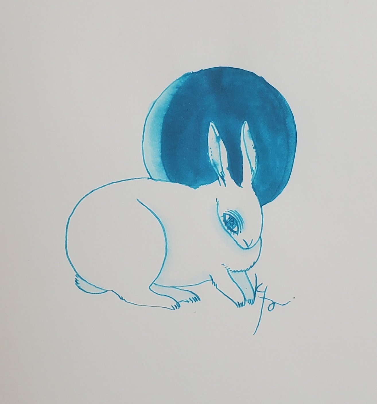 茅野カヤ Kayakayano 3月公募展 March Hare Sings 夜空で満たした風船は 静かにやかましい 星と星の距離が縮まって おしゃべりが瞬き続けて かしましい しばらくすると 空が恋しくなり みんな泣き出して 雨模様 それも素敵にかわいい柄だけど