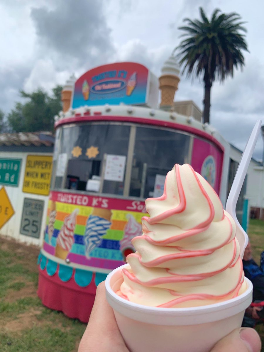 TwistdKs's tweet photo. Good first show of the year! Pete Paulsen’s Truck Mania today. Rain came a little but didn’t stop the car enthusiasts! 🏎
#twistedks #twistdks #twistedkssoftserve #icecream #softserve #flavorburst #consessionstand #fair  #dippedcone #dessert #chocolate #dolewhip #disneydolewhip https://t.co/BpxRl1f4NK