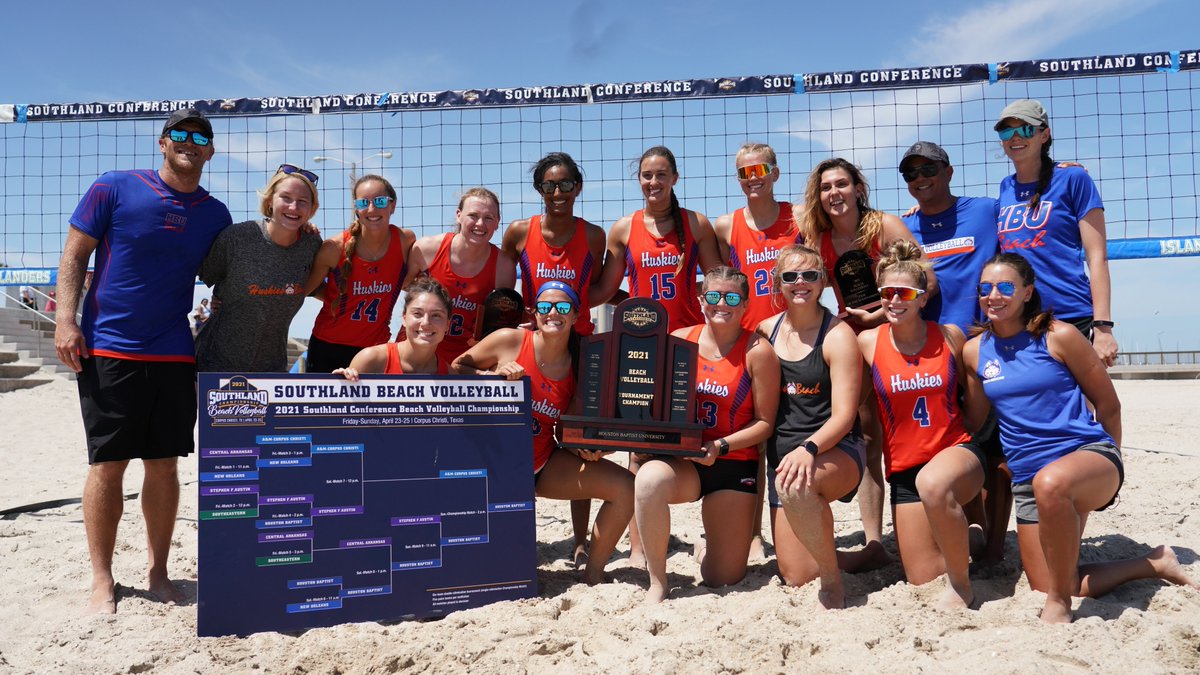 Houston Baptist rattles off 4⃣-straight wins after a day ☝️ loss, including knocking off top-seed and host Texas A&amp;M-Corpus Christi on Sunday, to claim the inaugural #SouthlandStrong 🏖️🏐 title❗️ #DawgsUp 

📰- sland.social/BVB-Day3