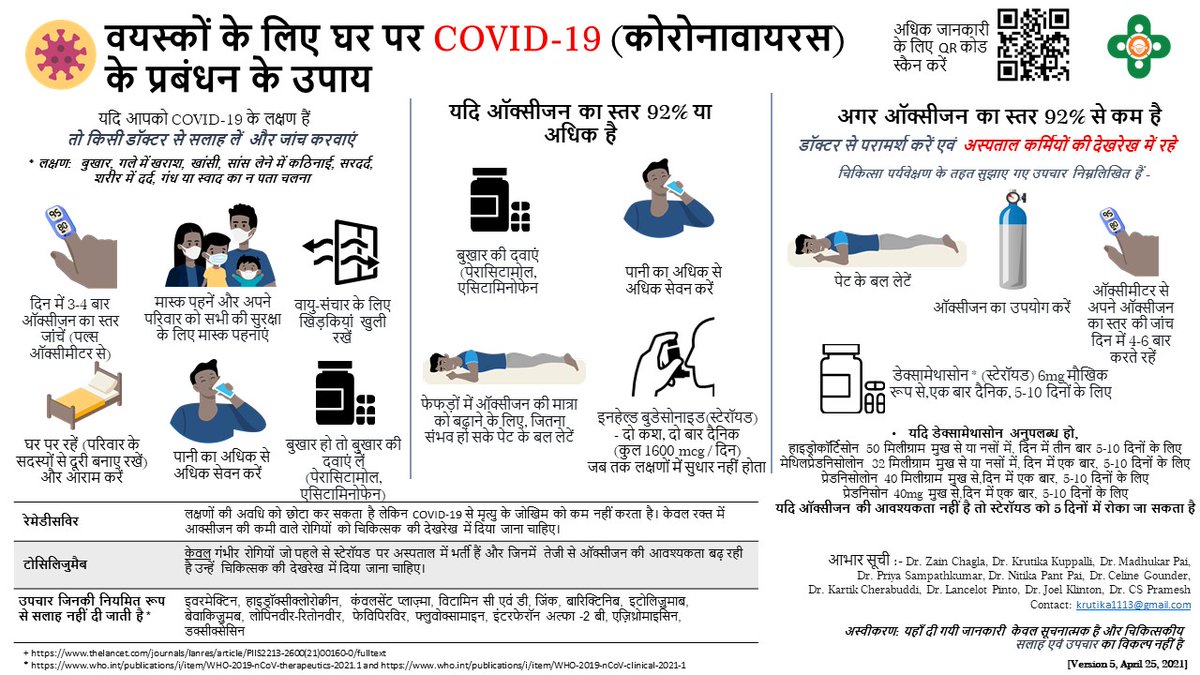 Here is the Hindi version: https://www.indiacovidsos.org/home-care 