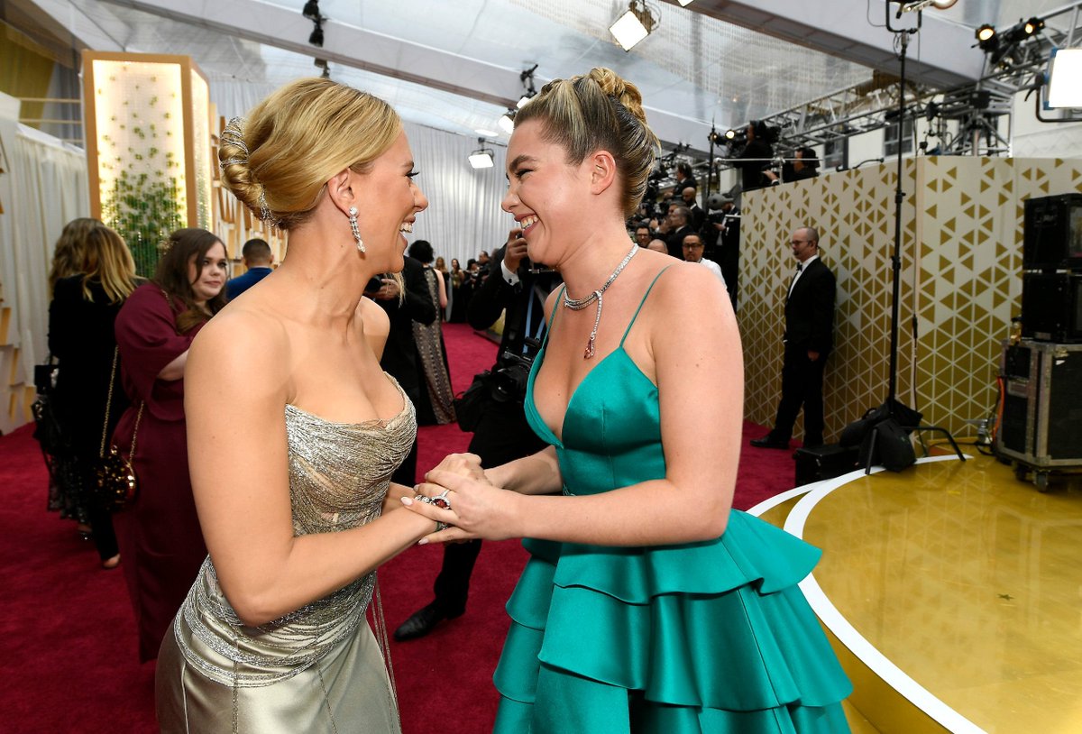 BlackWidowBR's tweet image. #BlackWidow sisters no #Oscars2020 TBT 

Esse ano não temos elas, mas ano passado Scarlett Johansson e Florence Pugh marcaram presença na premiação e já deixou saudades! Maravilhosas, as duas receberam pela primeira vez suas respectivas indicações.