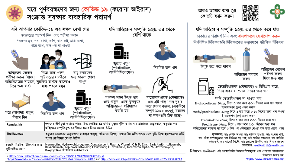 Here is the Bengali version: https://www.indiacovidsos.org/home-care 