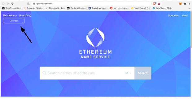 You'll need to connect a wallet to purchase your domain and link it to an address. ENS currently supports several wallets, but I opted to go with MetaMask.If you don't yet have an Ethereum wallet, you can't go wrong with  @MetaMask