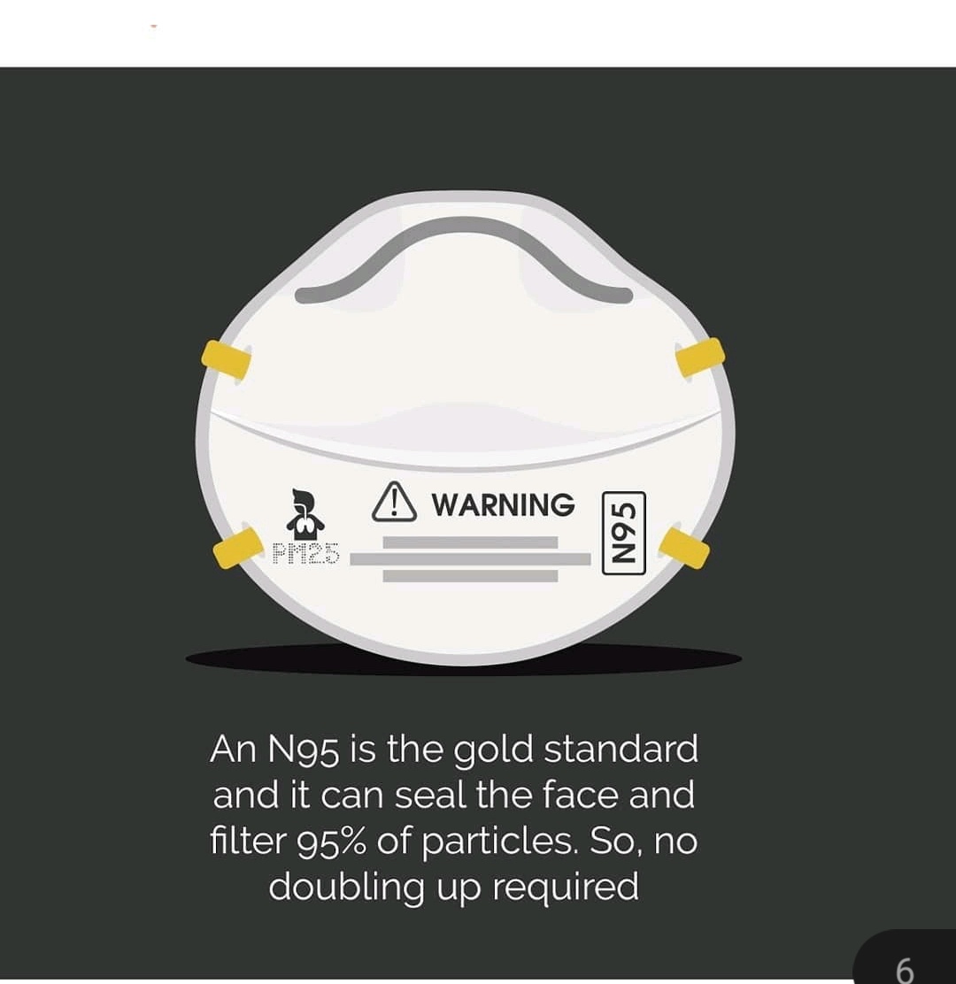 Dr_sarthak1's tweet image. ➡️Using double mask is the way to go
➡️use a surgical mask along with a cloth mask  
➡️as usual N95 is the gold standard
➡️If u r using single surgical mask go for knot and tuck(as described in the image) #CDCguidelines