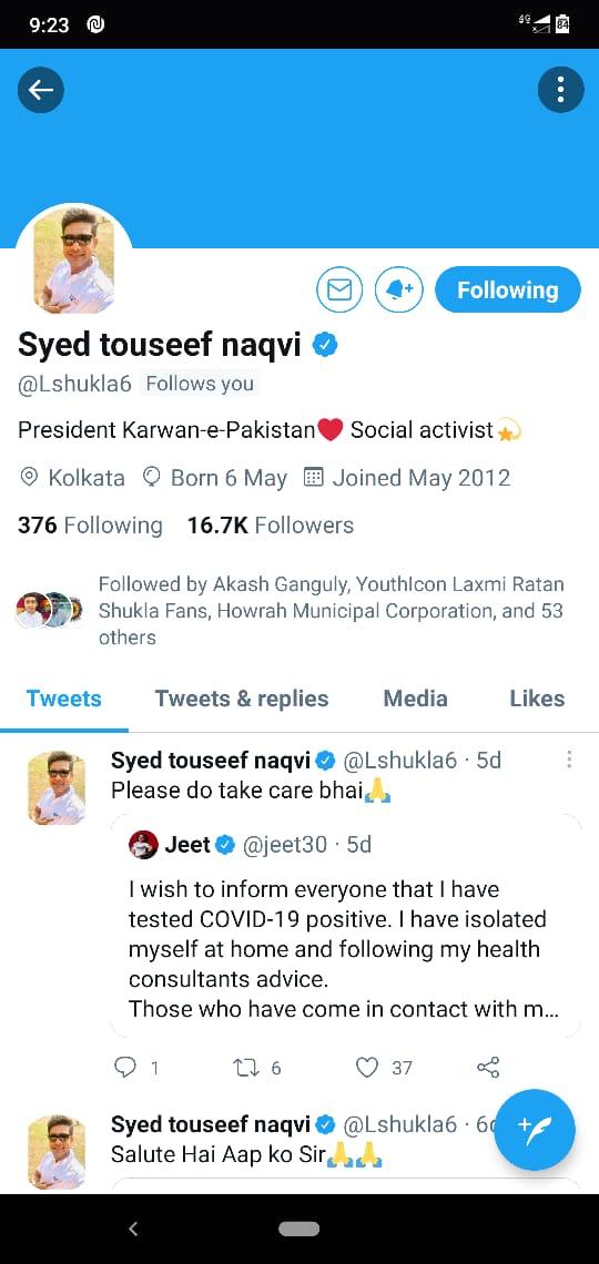 This is to inform you that the official account of Laxmi Ratan Shukla has been hacked. 
<a href="/VVSLaxman281/">VVS Laxman</a> 
<a href="/DeepDasgupta7/">Deep Dasgupta</a> 
<a href="/rohangava9/">Rohan Gavaskar</a> 
<a href="/srijitspeaketh/">Srijit Mukherji</a> 
<a href="/jeet30/">Jeet</a> 
<a href="/jeetmusic/">Jeet Gannguli</a> 
<a href="/joybhattacharj/">Joy Bhattacharjya</a> 
<a href="/joydeepfive/">JOYDEEP MUKHERJEE</a> 
<a href="/swingswami/">Ranadeb Bose</a> 
<a href="/tiwarymanoj/">MANOJ TIWARY</a> 
@Manavj01