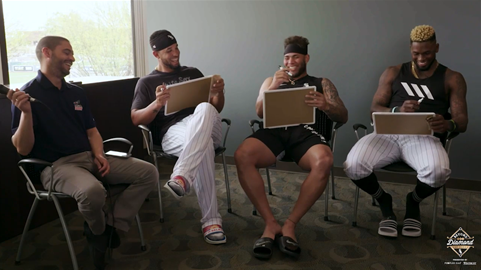 soxcharities's tweet photo. Watch as #WhiteSox translator Billy Russo quizzes Yoan Moncada and Luis Robert on how well they know M-V-Pito! #BTDatHome
π https://t.co/1lveQjVlyi https://t.co/0iNNwHhABO