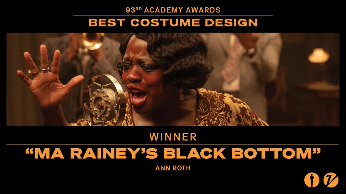 #Oscars: #MaRaineysBlackBottom wins best costume design bit.ly/3aDAH26