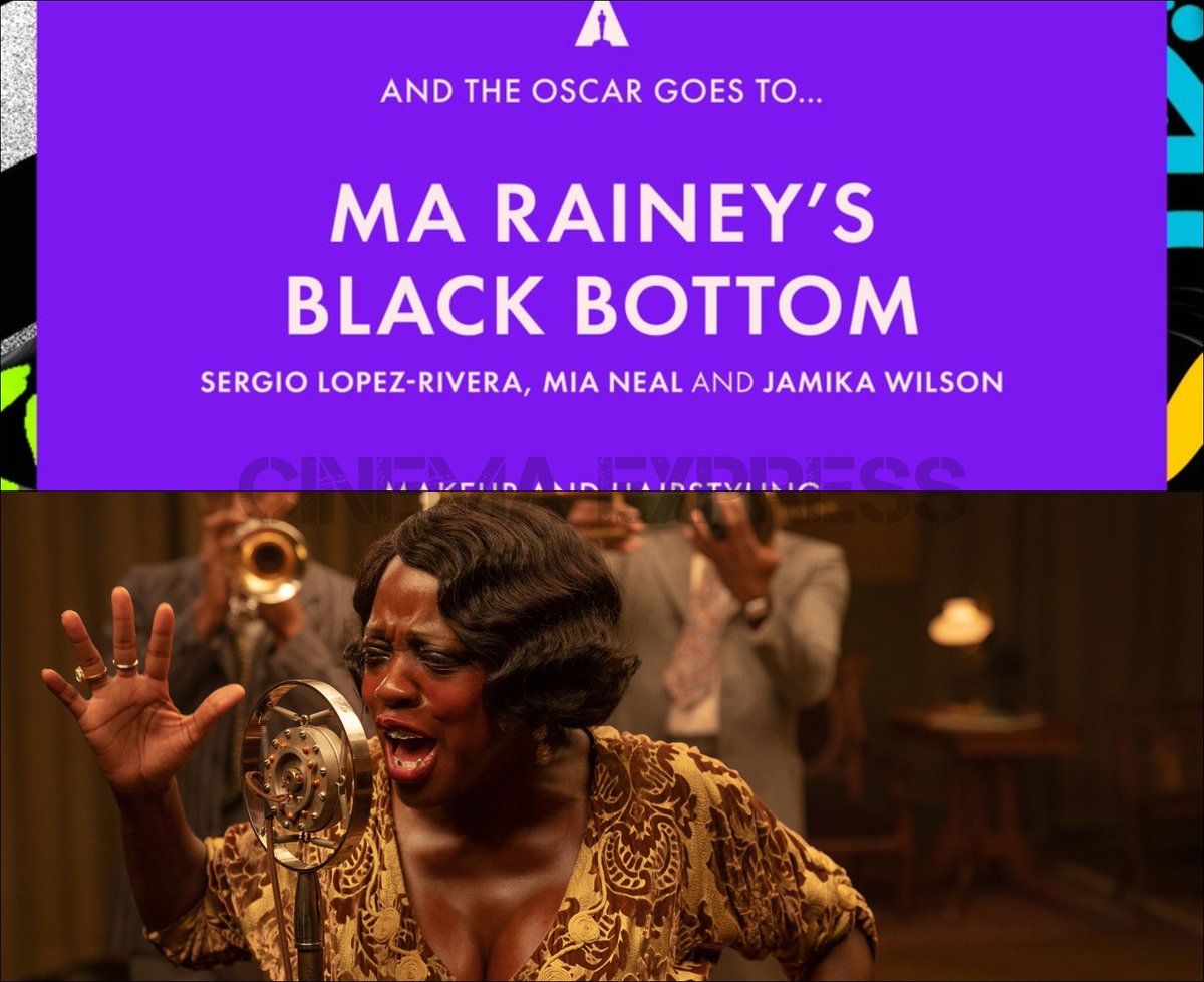 HISTORY has been made!  #MaRaineysBlackBottom wins the  #oscar for Best Makeup and HairstylingMia Neal and Jamika Wilson become the First Black winners in this category #MaRaineyFilm  #ViolaDavis  #ChadwickBoseman  #Oscars    #Oscars2021  #AcademyAwards2021
