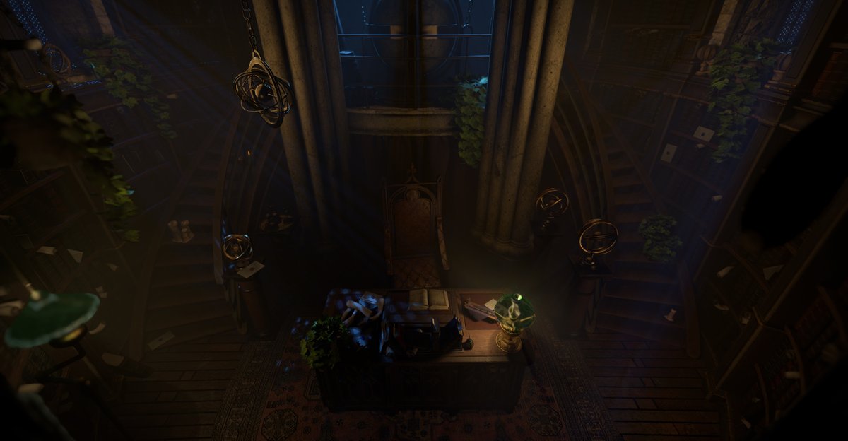 ObscurePrince's tweet photo. Comme je sais que Albus est allergique au pollen, je me suis donc introduit dans son bureau pour faire quelques décorations. J'espère qu'il va apprécier. https://t.co/YUNdilEFP7
