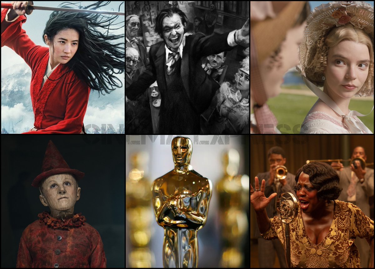 Time to announce the  #Oscars   for Best Costume DesignAnother history in the making as  #MaRaineysBlackBottom,  #Emma,  #Mank,  #Mulan and  #Pinocchio fight it out in a battle of the period setup, black-and-white setup, and a live-action feature  #Oscars    #Oscars2021  #AcademyAwards2021