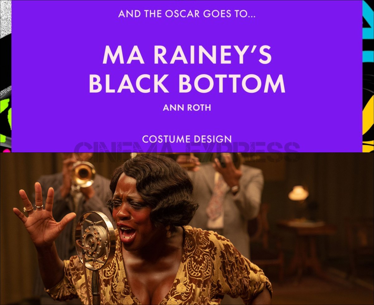  #AnnRoth, the oldest nominee at the  #Oscars2021, just became the oldest winner at the  #Oscars  ... ever She wins the  #AcademyAward for Best Costume Design for  #MaRaineysBlackBottom This is her second  #Oscar! It is raining  #Oscars   for the  #ViolaDavis- #ChadwickBoseman starrer