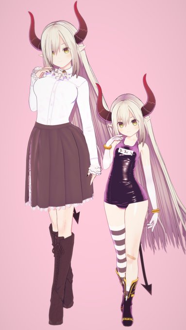 淫魔像ポーズを借りて ただ並べたかっただけ 