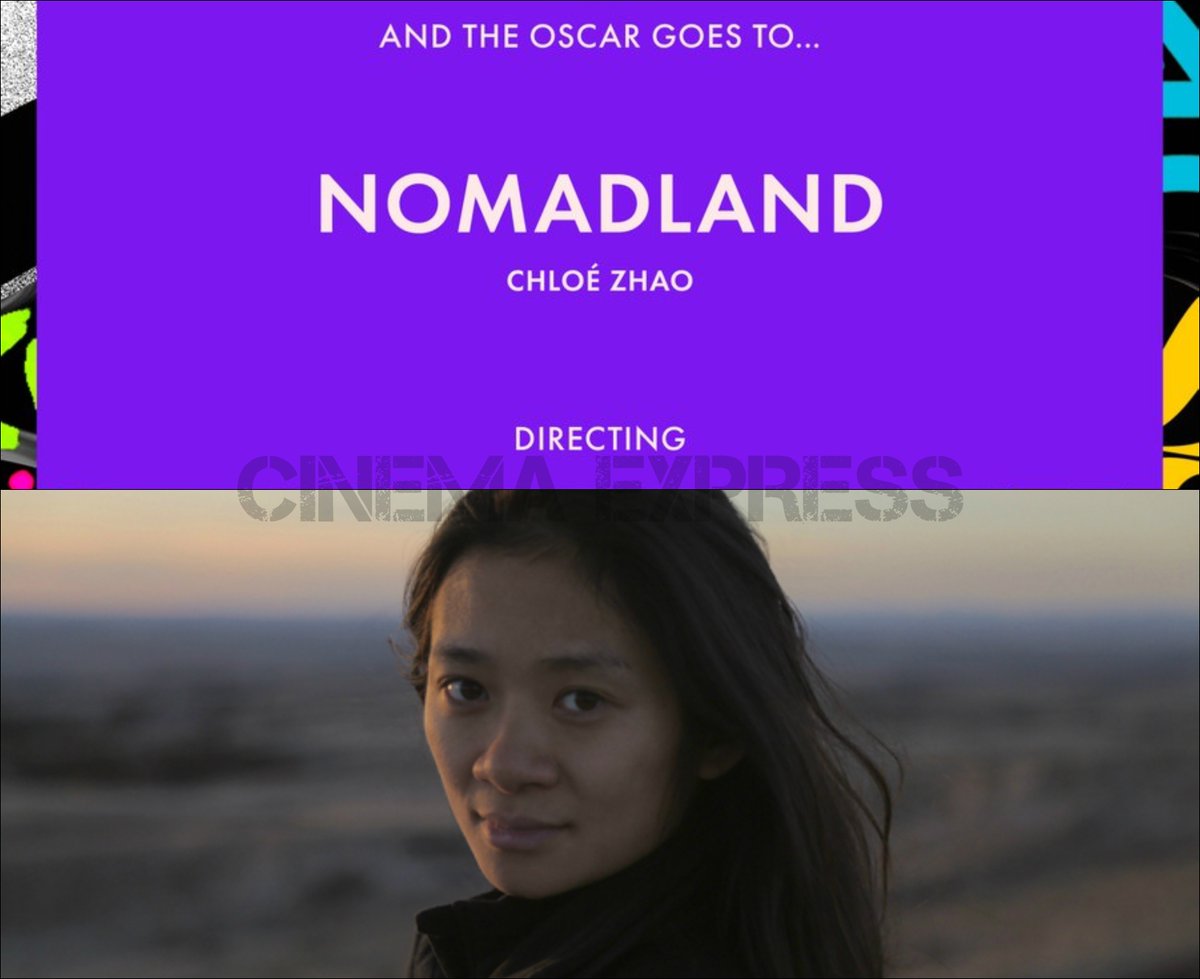 Well well well... STOP THE PRESS!  #ChloeZhao ( #Nomadland  ) wins the  #Oscars   for Best Director She is the first Asian woman to win the Best director  #Oscar Give it up for  #ChloeZhao and her unique vision and knack for immersive storytelling!  #ACademyAwards2021  #Oscars2021