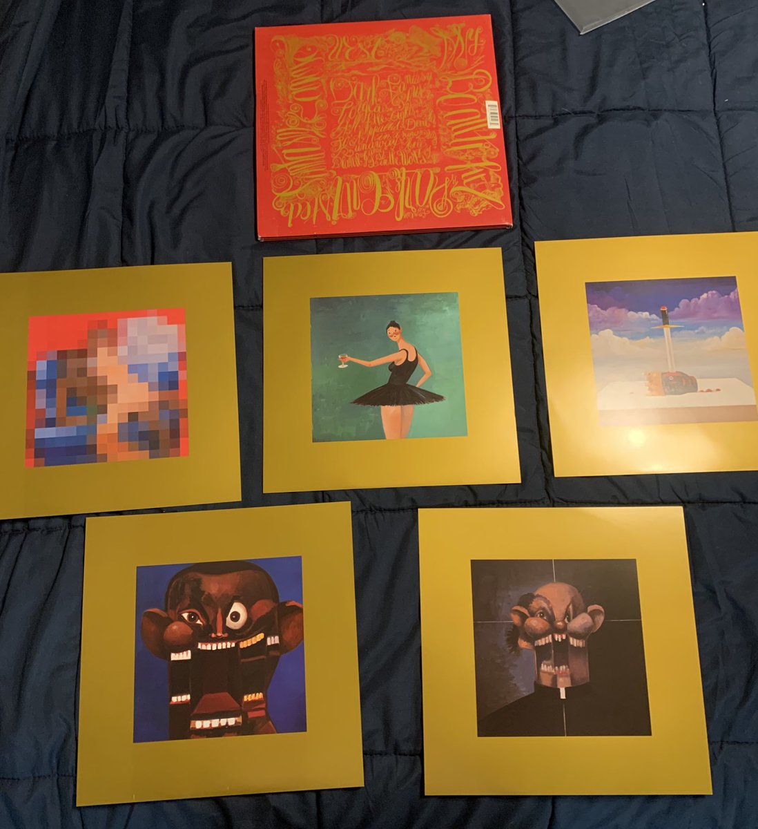 My Beautiful Dark Twisted Fantasy- Kanye West (pt.1) includes 24x36 double sided poster, and 5 interchangeable album covers