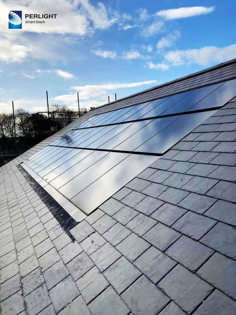 #Perlight Beautiful Roof Integrated #SolarTile with Stunning Slate. #DeserveBetterRoof