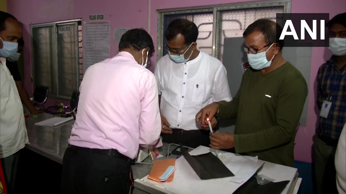 Download ANI's tweet - "Election officials conduct mock poll at a ...